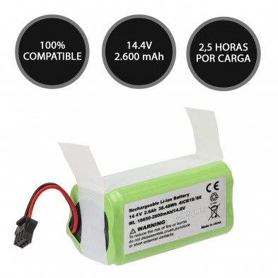 14.4V 12800mAh Lithium-ion Battery For Cecotec Conga 1290 1390